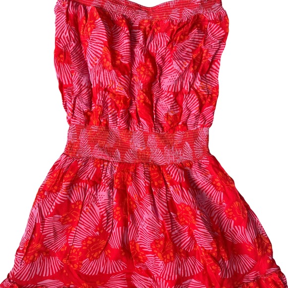 Karina Grimaldi Red Butterfly Print Mini Dress Strapless Tassel Revolve M‎ - Picture 6 of 9